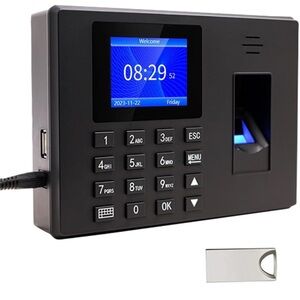 Black Biometric Time Clock with USB